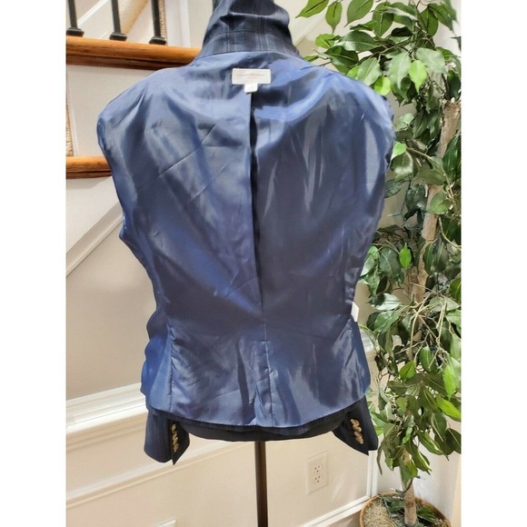 Isaac Mizhari Women Blue Lined Polyester Three Buttons Single Breasted Blazer 14 - Picture 7 of 12